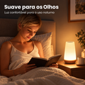 Luminária RGB com luz suave para leitura noturna
