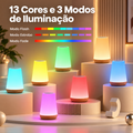 Luminária RGB com 13 cores e três modos de iluminação