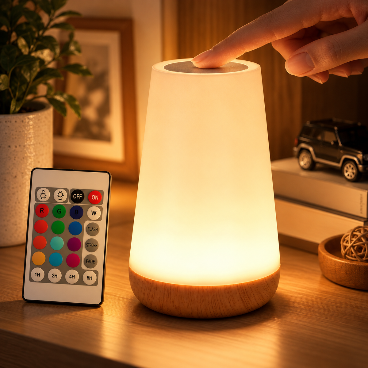 Luminária RGB com controle por toque